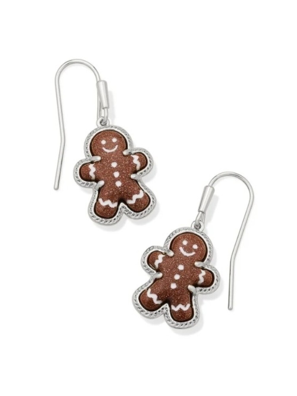 Kendra Scott Gingerbread Silver Drop Earrings